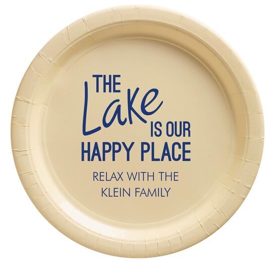 The Lake is Our Happy Place Paper Plates